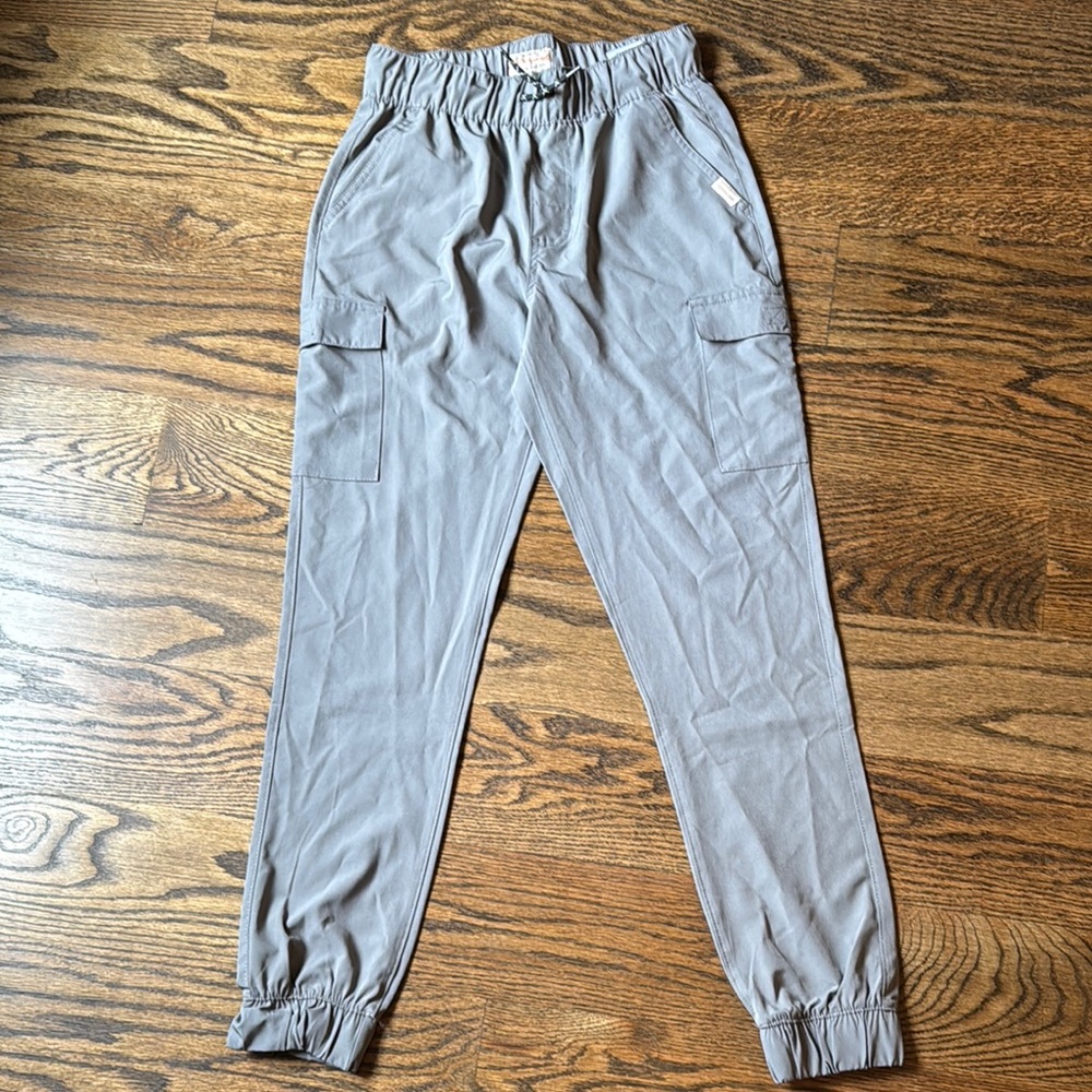 Gray Cargo Jogger Pants Youth Large 14/16